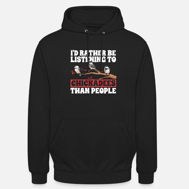 Observation des oiseaux mésanges - Sweat-shirt à capuche unisexe - noir