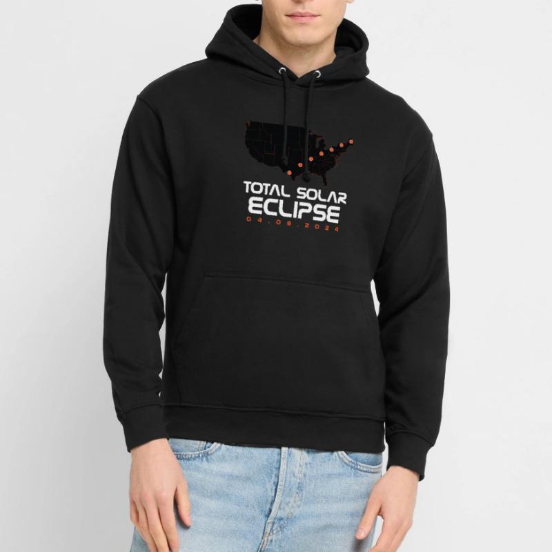 Total Solar Eclipse Map Path of Totality Lover Unisex Hoodie