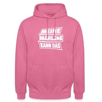 Marlene as Marlene - Unisex Hoodie - pink - Front - Alina (178cm) & Michal (187cm)
