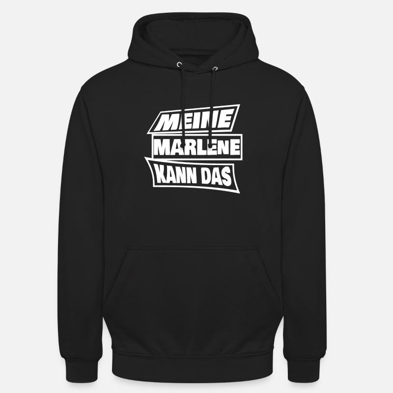 Marlène : Marlène - Sweat-shirt à capuche unisexe - noir