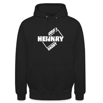 Sugardaddy Hennry - Unisex Hoodie - Schwarz - Vorne - Alina (178cm) & Michal (187cm)