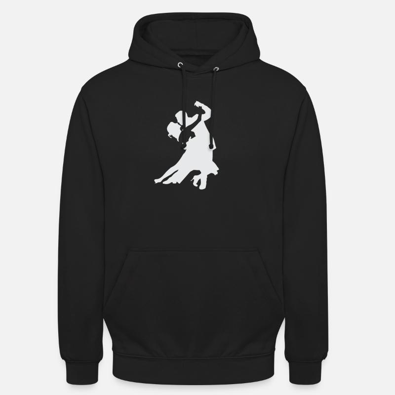 Salsa - silhouette d'un couple dansant - Sweat-shirt à capuche unisexe - noir