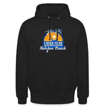 I Need To Be Seahabilitated Hulopoe Beach Summer - Unisex Hoodie - Schwarz - Vorne - Alina (178cm) & Michal (187cm)