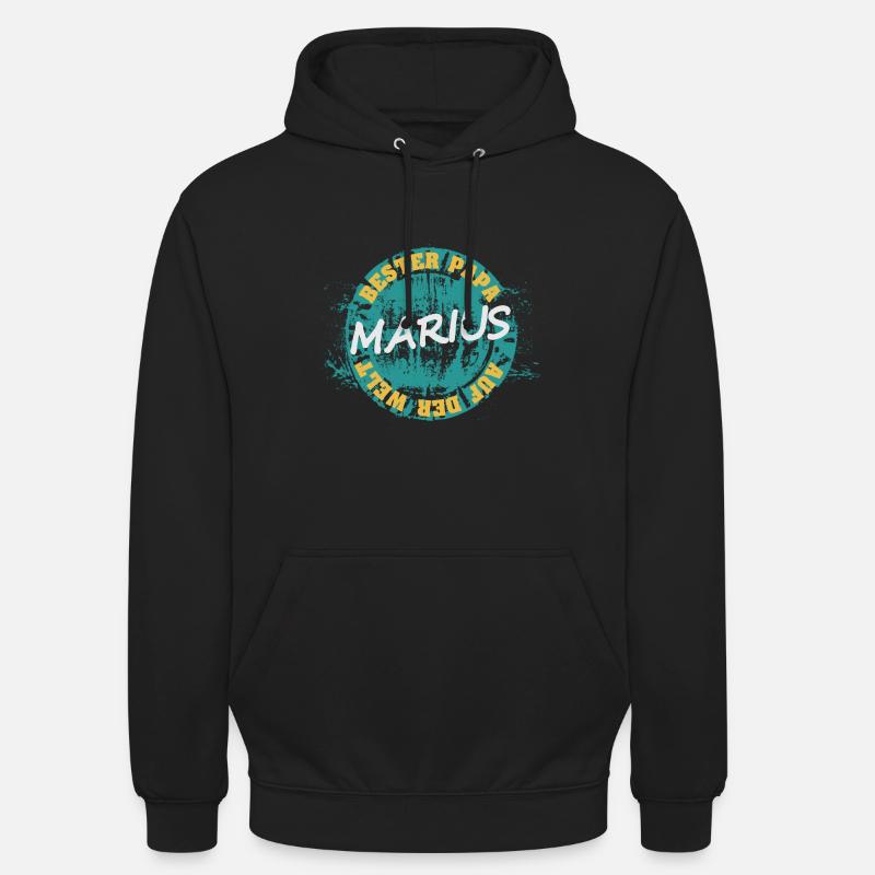 Marius - Sweat-shirt à capuche unisexe - noir