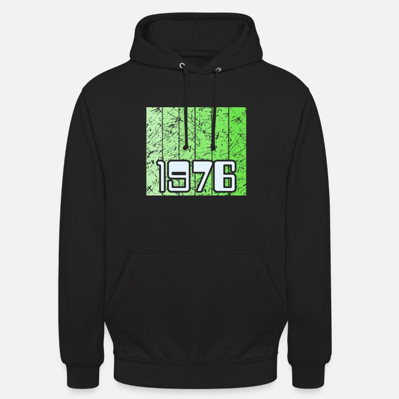 Vert 1976 - Sweat-shirt à capuche unisexe - noir