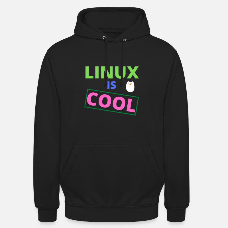 Linux est cool - Sweat-shirt à capuche unisexe - noir