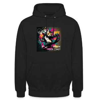 Break Your Limit - Unisex Hoodie - Schwarz - Vorne - Alina (178cm) & Michal (187cm)
