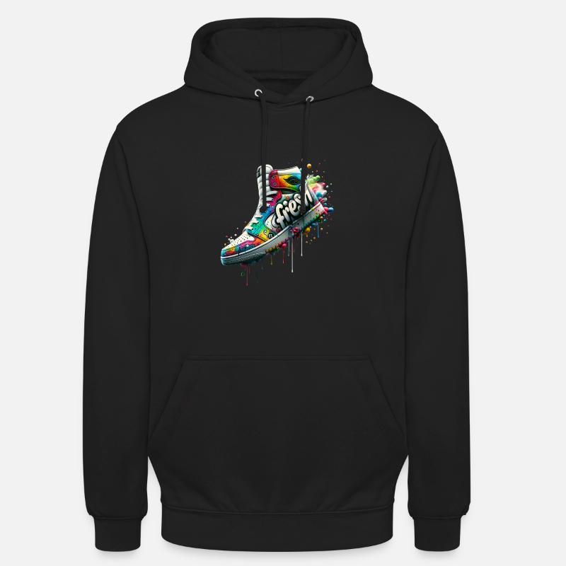Graffiti Sneaker Splash - Sweat-shirt à capuche unisexe - noir