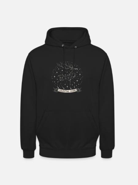 Kosmische Rentierkonstellation - Unisex Hoodie - Schwarz