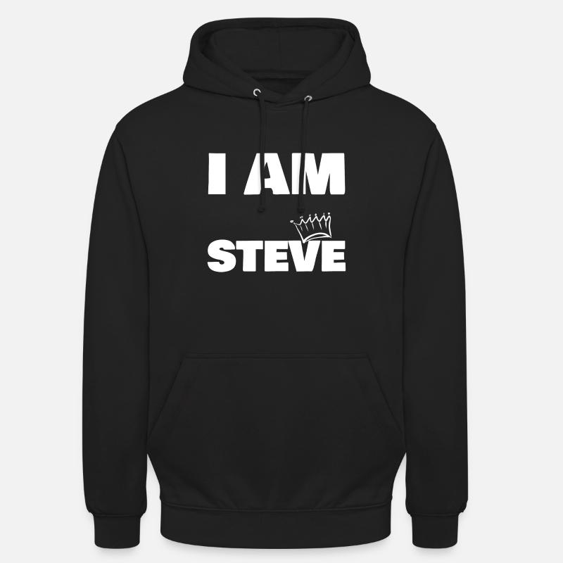 Nom du roi Steve - Sweat-shirt à capuche unisexe - noir