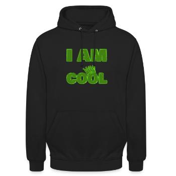 Cool - Unisex Hoodie - Schwarz - Vorne - Alina (178cm) & Michal (187cm)