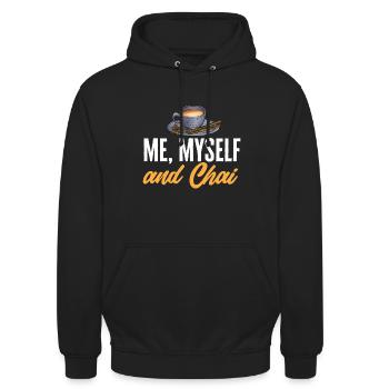 Chai Tee Masala Chai - Unisex Hoodie - Schwarz - Vorne - Alina (178cm) & Michal (187cm)