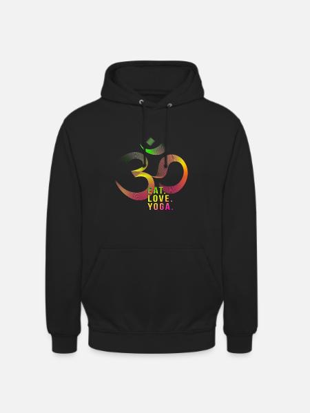 eat. love. yoga. - Unisex Hoodie - Schwarz