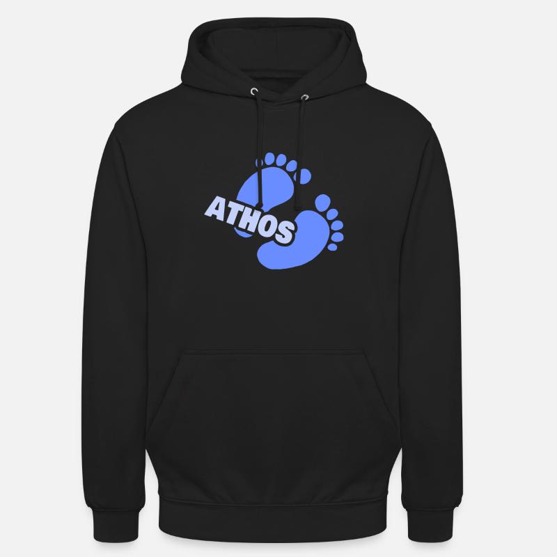 Bébé Athos - Sweat-shirt à capuche unisexe - noir