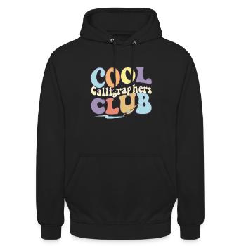 Cool Calligraphers Club Calligraphy Professional - Unisex Hoodie - Schwarz - Vorne - Alina (178cm) & Michal (187cm)