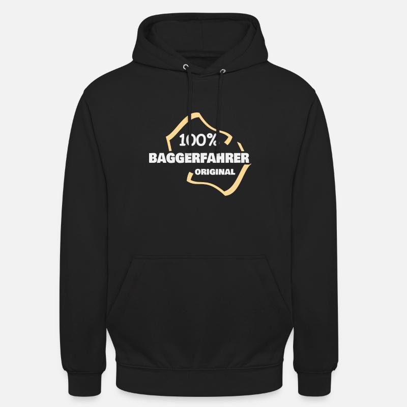 Baggerfahrer - Unisex Hoodie - Schwarz