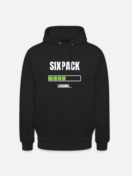 Sixpack Waschbrettbauch loading Bauchmuskeln - Unisex Hoodie - Schwarz