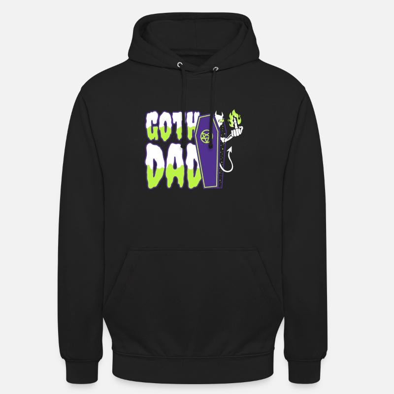 Papa gothique - Sweat-shirt à capuche unisexe - noir