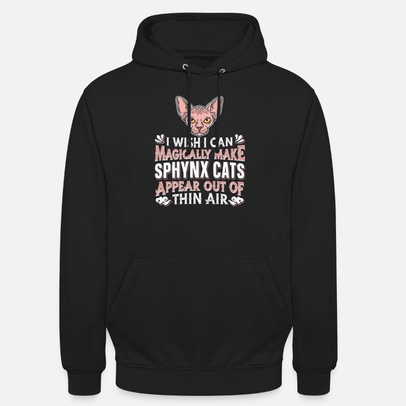 Sphynx Chat - Sweat-shirt à capuche unisexe - noir