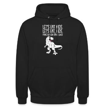 Dinosaurier Erwachsener Dinosaurier - Unisex Hoodie - Schwarz - Vorne - Alina (178cm) & Michal (187cm)
