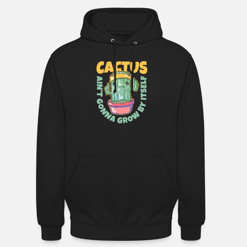 Jardin de cactus - Sweat-shirt à capuche unisexe - noir