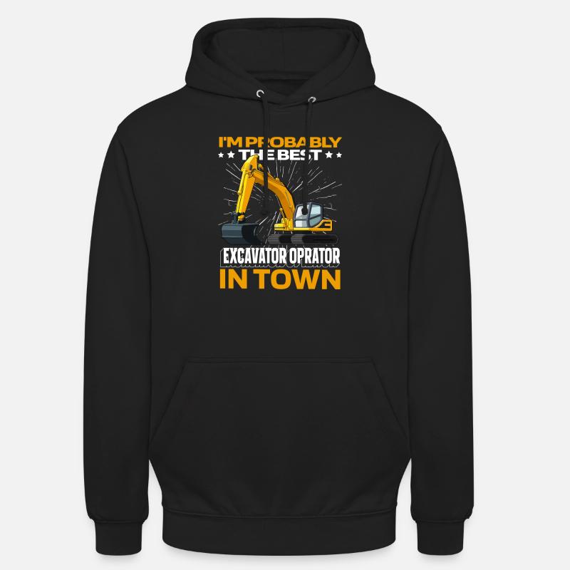 Baggerfahrer - Unisex Hoodie - Schwarz