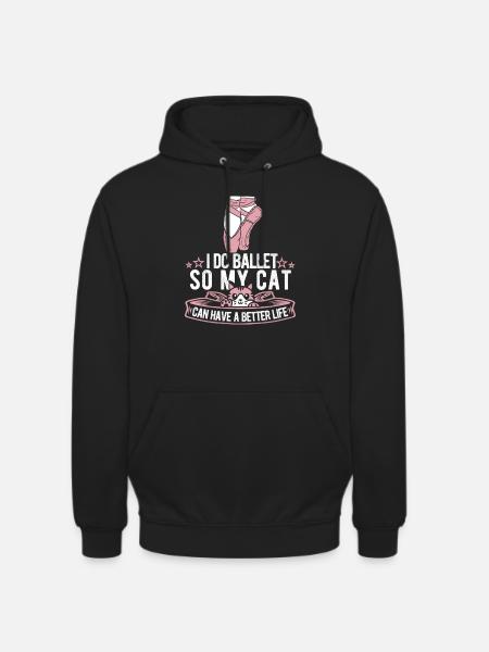 Ballet Balerina Cat - Unisex Hoodie - black