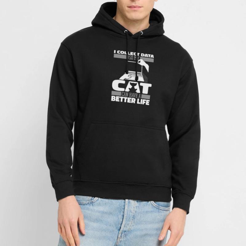 Data Science Data Analyst Cat Sweat-shirt à capuche unisexe