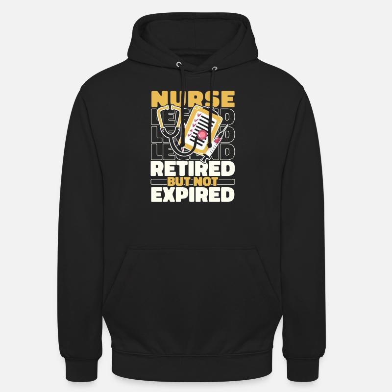 Infirmière à la retraite - Sweat-shirt à capuche unisexe - noir