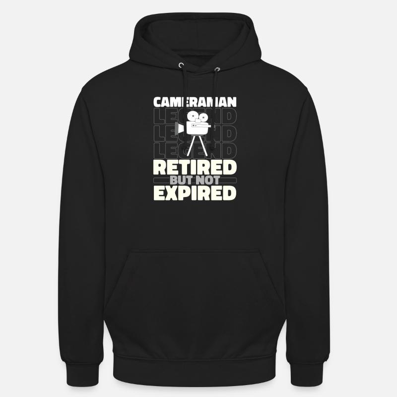 Caméraman à la retraite - Sweat-shirt à capuche unisexe - noir