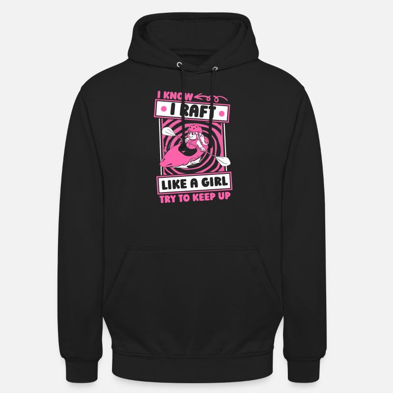 Rafting Mädchen - Unisex Hoodie - Schwarz