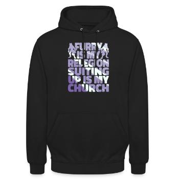 Furry Fandom Fursuits - Unisex Hoodie - black - Front - Alina (178cm) & Michal (187cm)