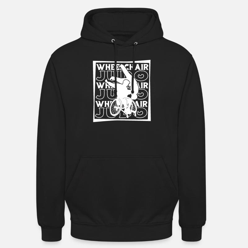 Fauteuil roulant judoka - Sweat-shirt à capuche unisexe - noir