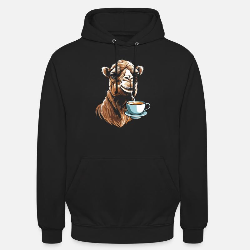 Café de chameau - Sweat-shirt à capuche unisexe - noir