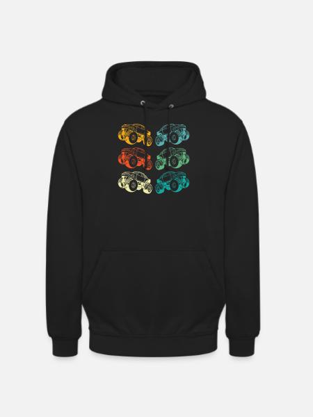 Monster Truck - Sweat-shirt à capuche unisexe - noir