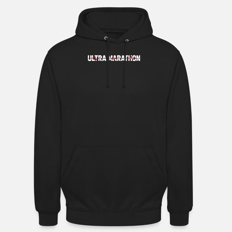 Rythme cardiaque de l’ECG ultramarathon - Sweat-shirt à capuche unisexe - noir