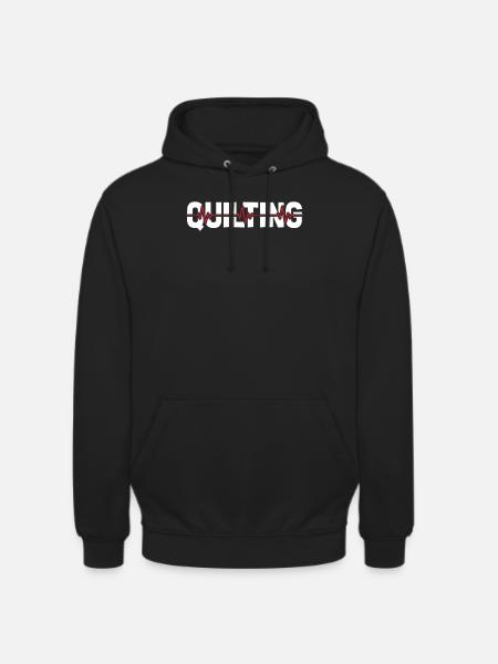 Quilting ECG Heartbeat - Unisex Hoodie - black