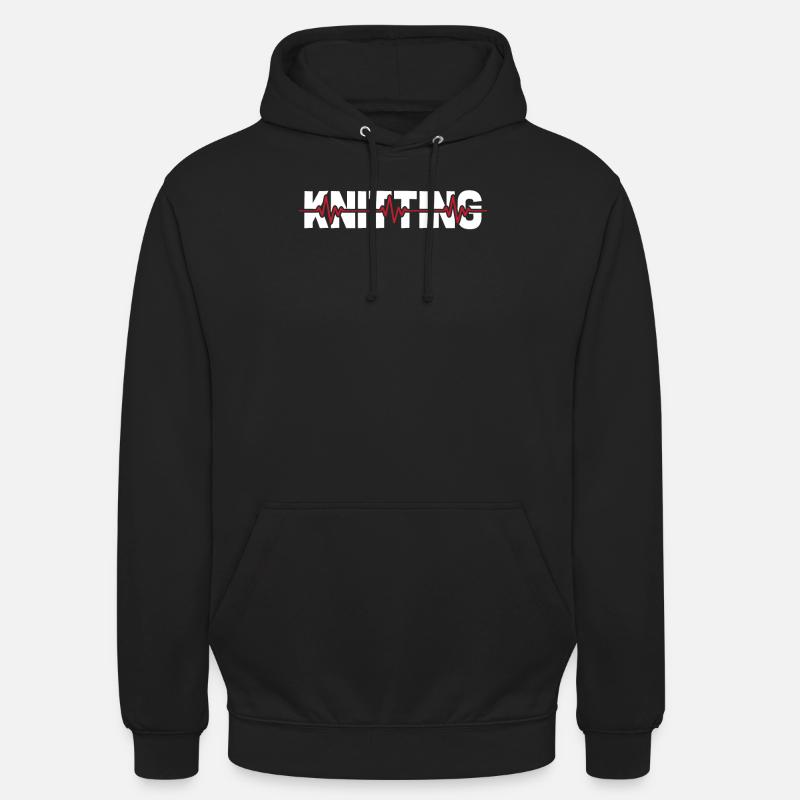 Tricot ECG Heartbeat - Sweat-shirt à capuche unisexe - noir