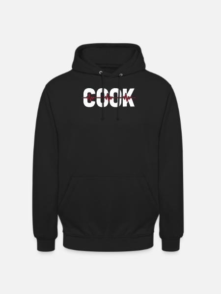 Cuire Cuisson ECG Rythme cardiaque - Sweat-shirt à capuche unisexe - noir