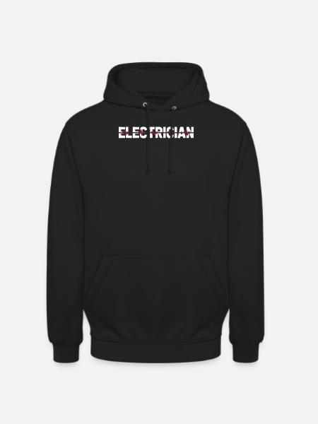 Electrician Electronics Technician Ekg Heartbeat - Unisex Hoodie - black
