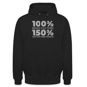 Astronaut, Spaceman, Cosmonaut - Unisex Hoodie - black - Front - Alina (178cm) & Michal (187cm)