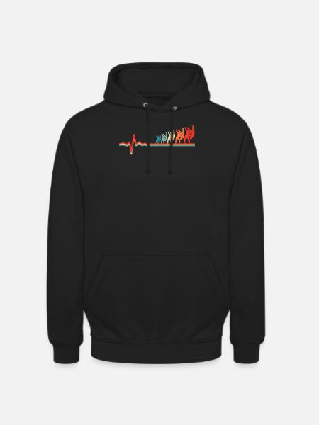 Judoka ECG Heartbeat - Unisex Hoodie - black