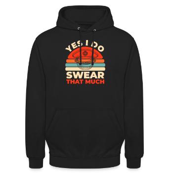 Voilier Marin Voilier Jurer Comme Un Marin - Sweat-shirt à capuche unisexe - noir - Devant - Alina (178cm) & Michal (187cm)