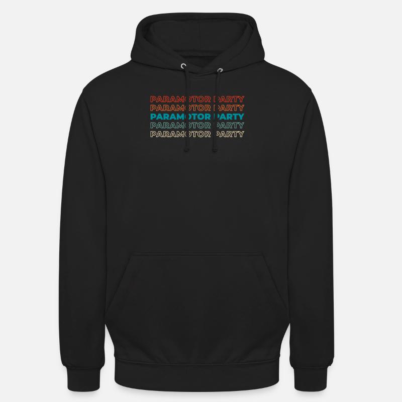Paramoteur parapente - Sweat-shirt à capuche unisexe - noir