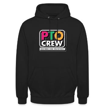 PTO Crew Parent Teacher Organization Team School - Unisex Hoodie - Schwarz - Vorne - Alina (178cm) & Michal (187cm)