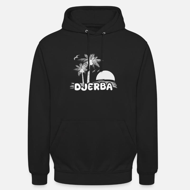 Djerba comme plage - Sweat-shirt à capuche unisexe - noir