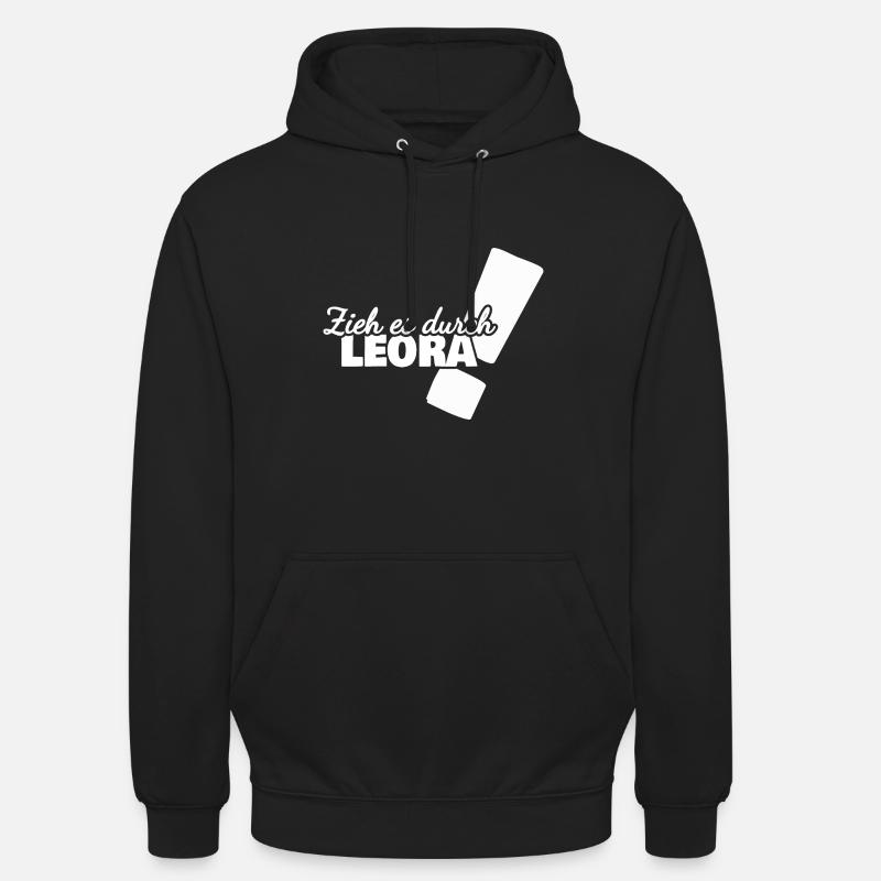 Leora - Sweat-shirt à capuche unisexe - noir
