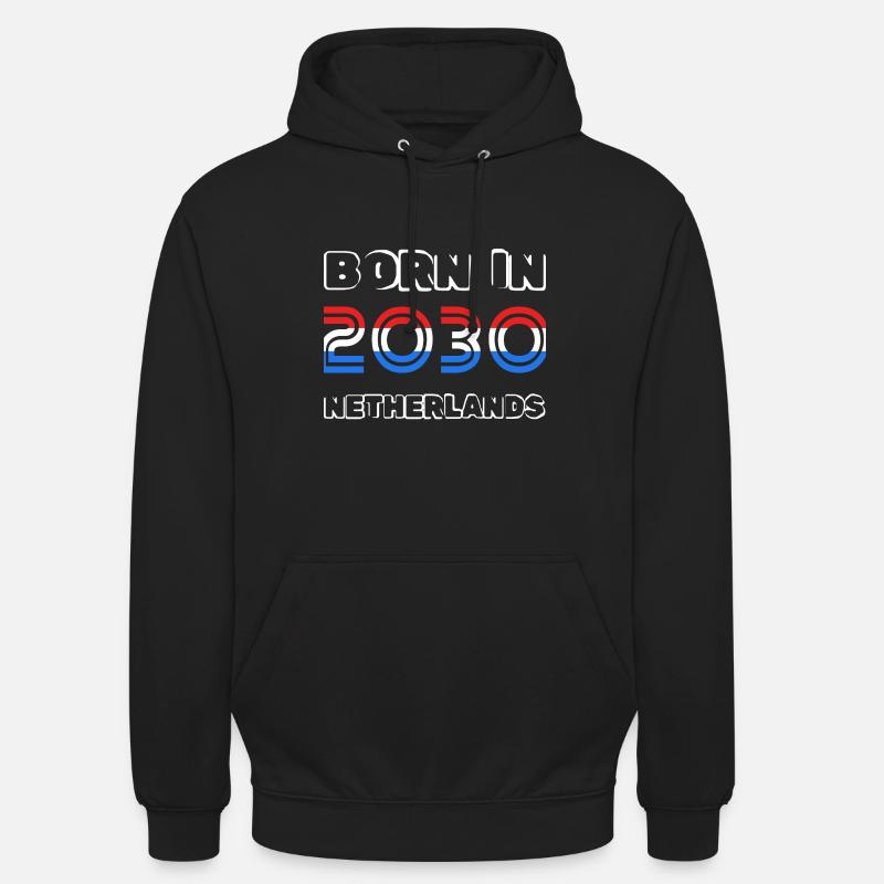 Né en 2030 - Sweat-shirt à capuche unisexe - noir