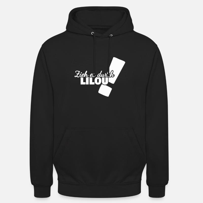 Lilou - Sweat-shirt à capuche unisexe - noir