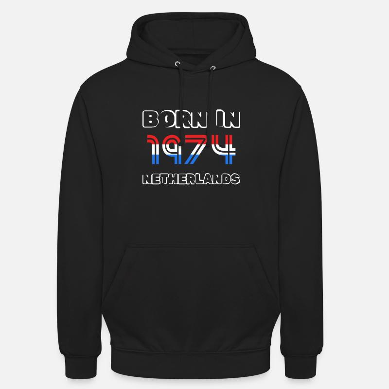Pays-Bas 1974 - Sweat-shirt à capuche unisexe - noir